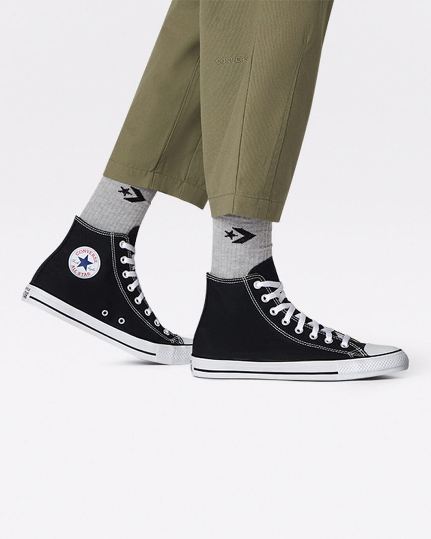 Men's Converse Chuck Taylor All Star Classic High Top Shoes Black | AU 461CEK